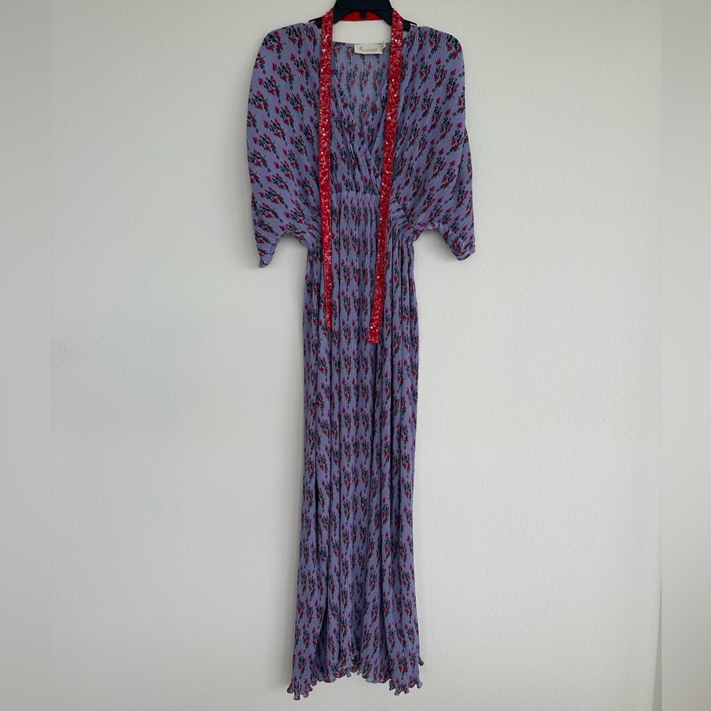 Verandah dress, purple (with red belt)